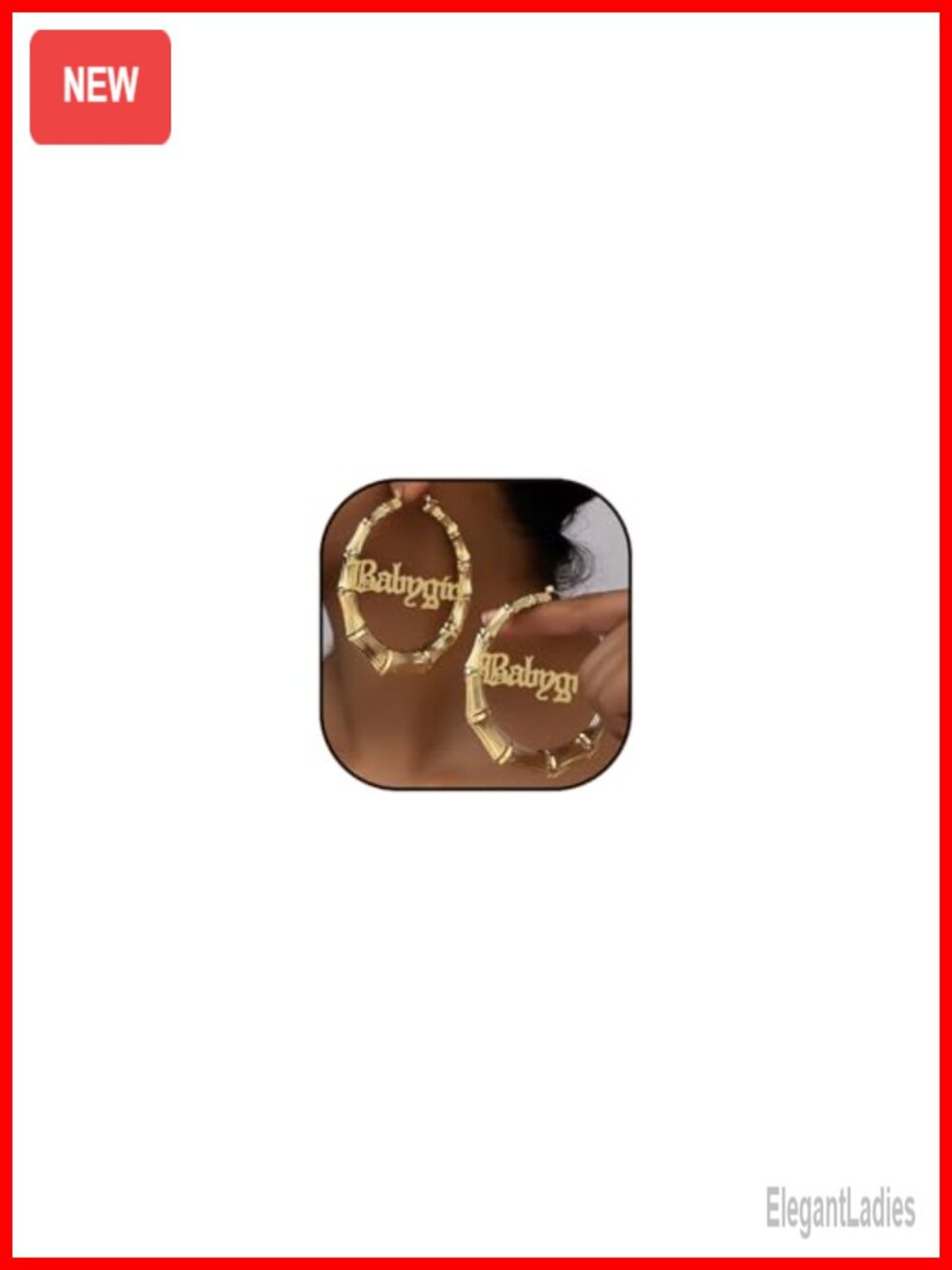 Big Bamboo Hoop Earrings Alloy Hinged Hoop Hip Hop Party Jewelry